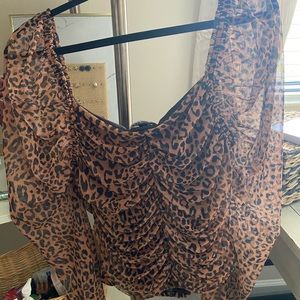 Misguided going out top cheetah print
